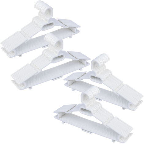 Percha mega de plastico blanca pack de 48 uds 42,20x0,73x21h cm