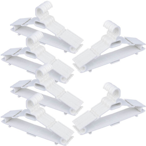 Percha mega de plastico blanca pack de 72 uds 42,20x0,73x21h cm