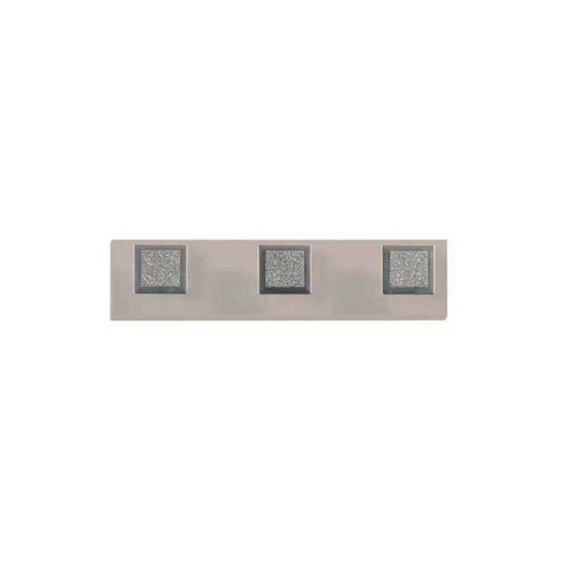 

Percha mod. 169 de pared moderna 3 colgadores varios colores a elegir 9 cm(alto)37 cm(ancho)4 cm(largo) Color BLANCO