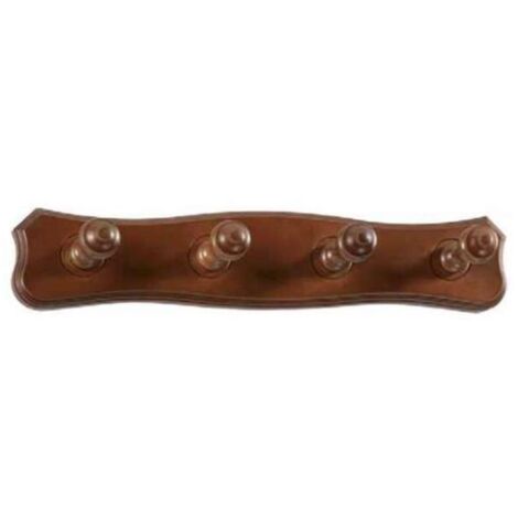 Percha mod. 174 de pared clasica 4 colgadores varios colores a elegir 13 cm(alto)65 cm(ancho)10 cm(largo) Color Negro