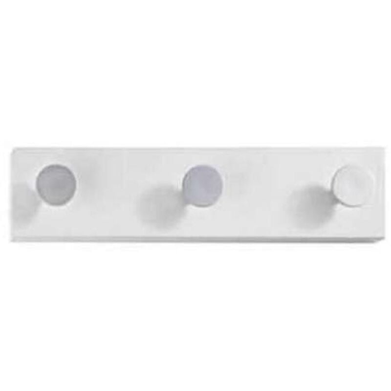 

Percha mod. 183 de pared moderna 3 colgadores 3 colores a elegir 9 cm(alto)36 cm(ancho)3 cm(largo) Color NATURAL