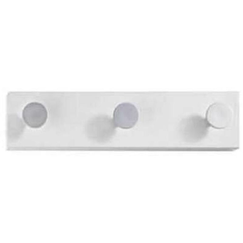 

Percha mod. 183 de pared moderna 3 colgadores 3 colores a elegir 9 cm(alto)36 cm(ancho)3 cm(largo) Color MOKA