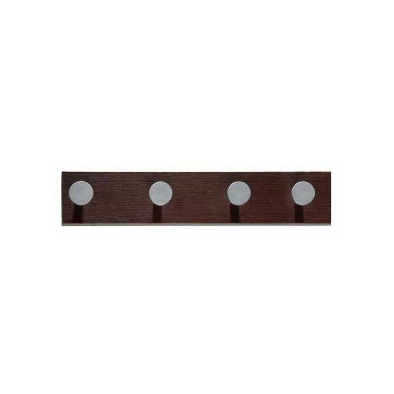 

Percha mod. 184 de pared moderna 4 colgadores 3 colores diferentes a elegir 9 cm(alto)46 cm(ancho)9 cm(largo) Color CEREZO