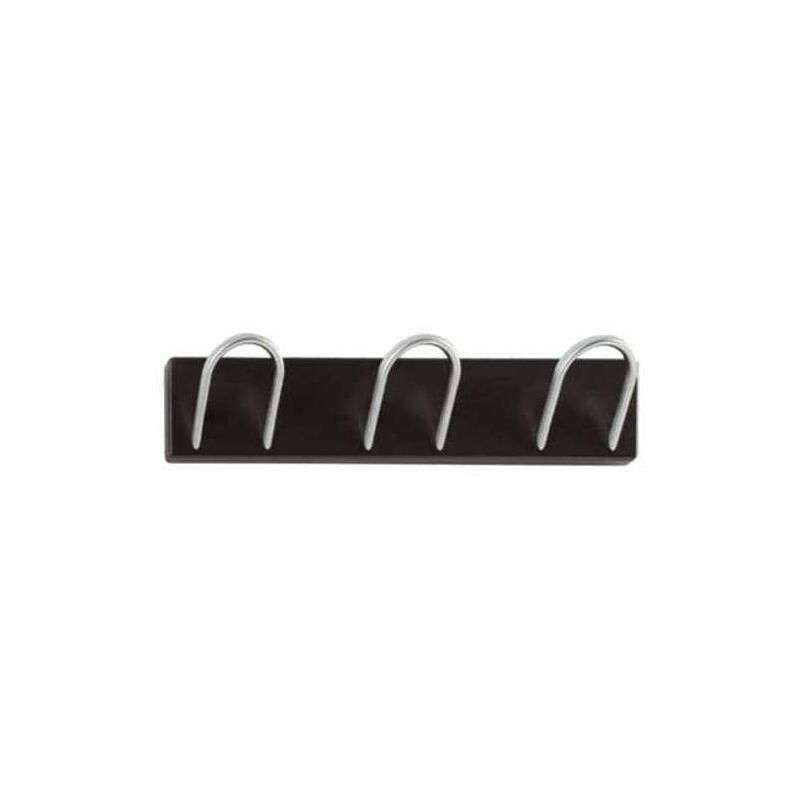 

Percha mod. 217 de pared 3 colgadores cromo satinado varios colores a elegir 9 cm(alto)43 cm(ancho)8 cm(largo) Color CEREZO