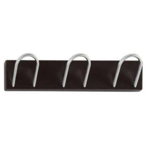 Percha mod. 217 de pared 3 colgadores cromo satinado varios colores a elegir 9 cm(alto)43 cm(ancho)8 cm(largo) Color Visón
