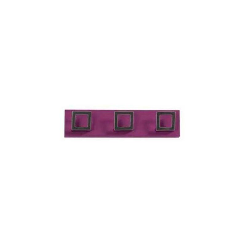 

Percha mod. 219 de pared moderna 3 colgadores varios colores para elegir 9 cm(alto)37 cm(ancho)4 cm(largo) Color VIOLETA