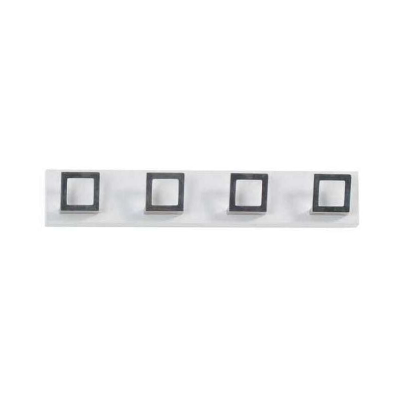 

Percha mod. 220 de pared moderna 4 colgadores varios colores a escoger 9 cm(alto)49 cm(ancho)4 cm(largo) Color NEGRO