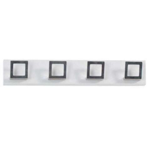 Percha mod. 220 de pared moderna 4 colgadores varios colores a escoger, 9 cm(alto)49 cm(ancho)4 cm(largo) Color Visón