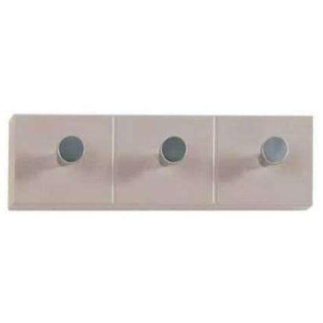 Percha mod. 247 de pared moderna 3 colgadores varios colores a elegir 10 cm(alto)33 cm(ancho)4 cm(largo) Color Blanco