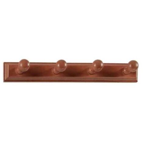 Percha mod.134 de pared clasica 4 colgadores varios colores a escoger 7 cm(alto)52 cm(ancho)9 cm(largo) Color Negro