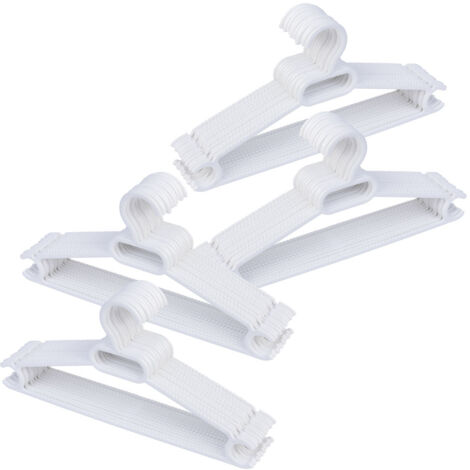 Percha multiusos extra de plastico blanca pack 48 uds 37x0,50x18h cm