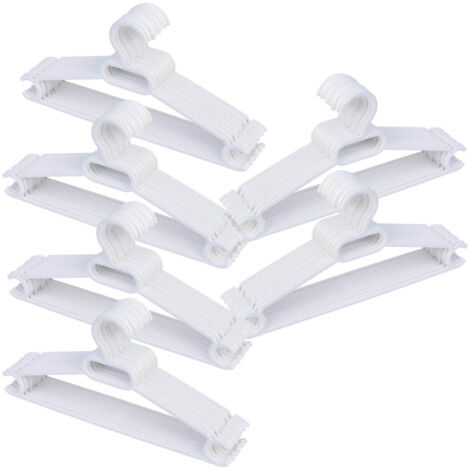 Percha multiusos extra de plastico blanca pack 72 uds 37x0,50x18h cm
