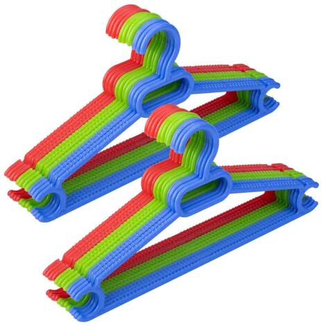 Percha multiusos extra plastico multi color pack 24 uds 37x0,50x18h cm