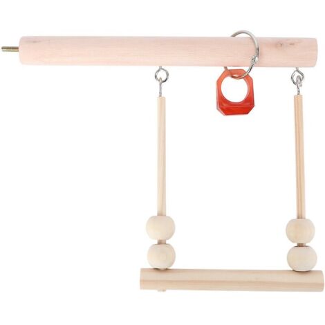 Percha para pájaros, juguete para loros, plataforma para pájaros, color caqui, 20 x 16 cm,