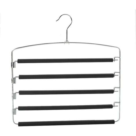 Percha para pantalones KZQ, organizador de armario antideslizante multicapa para jeans, pantalones, bufandas y faldas.