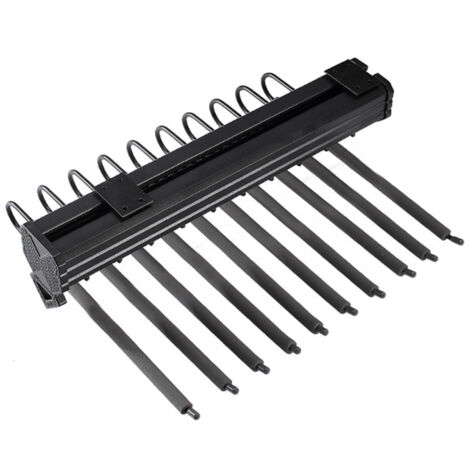 Percha para pantalones que ahorra espacio, negra, 8 brazos giratorios, organizador de armario, con rieles amortiguadores, puede contener varios pares de pantalones, antideslizante.