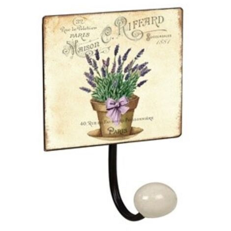 Percha pared 1 pomo porcelana lavanda 4 blanco nesu