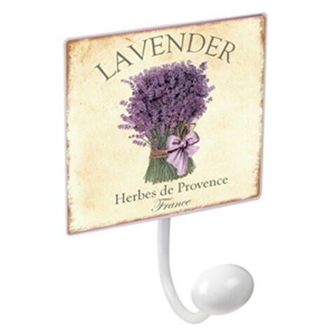 Percha pared porcelana lavanda 1 1 pomo blanca nesu
