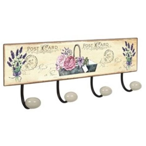 Percha pared porcelana lavanda 2 4 pomos nesu