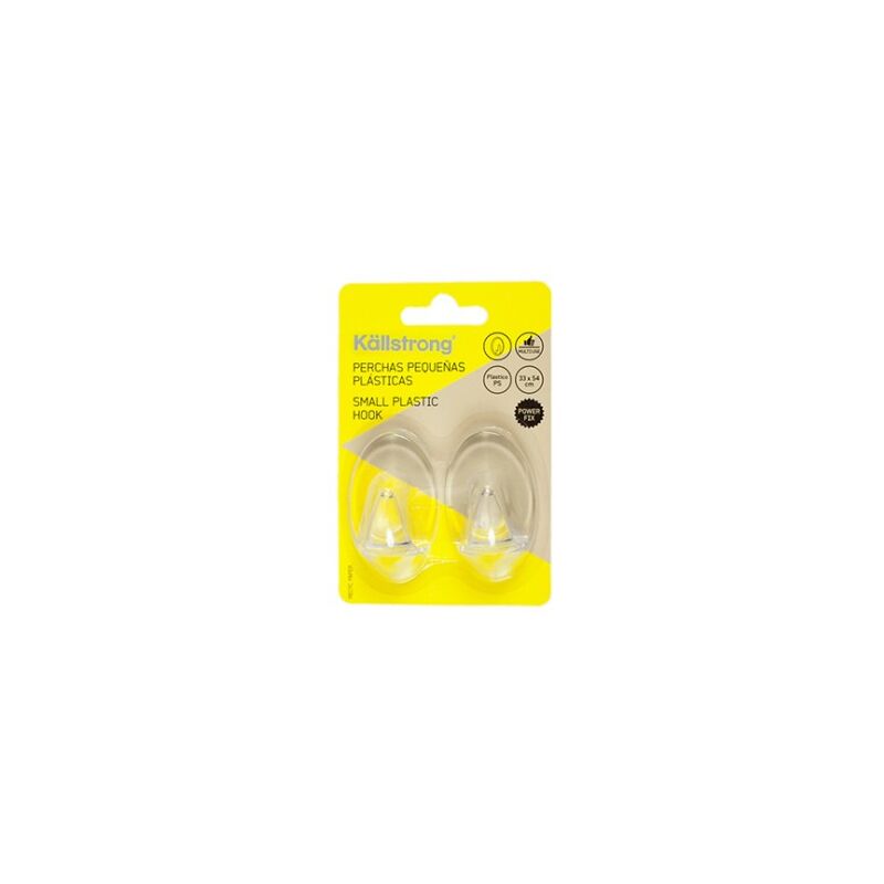 

Percha plastico adh. 5,4cm. blister