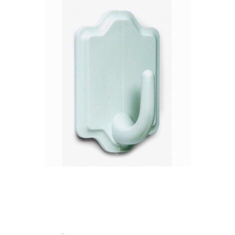 PERCHA PLASTICO ADH.BLANCO L.2