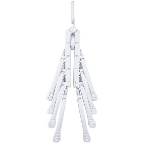 Percha retráctil plegable 8 en 1 antideslizante para camisas secas y mojadas