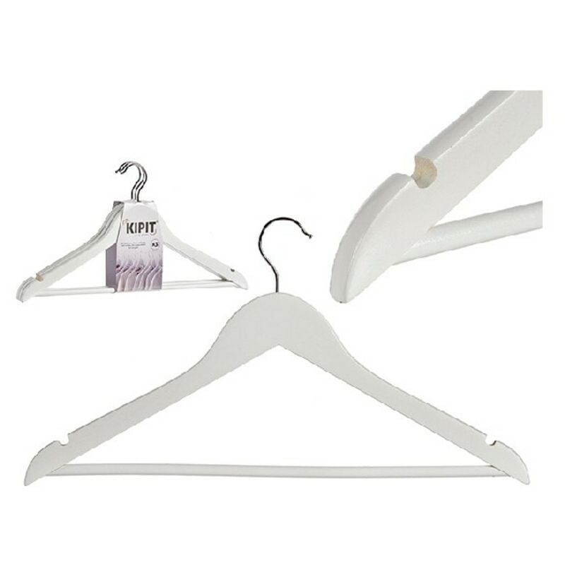 

Perchas Blanco Madera (3 Piezas)