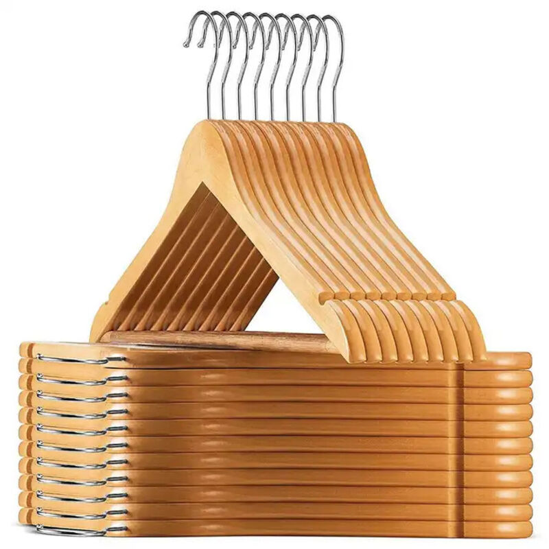 Perchas de madera para armario WOODY, 10 uds.