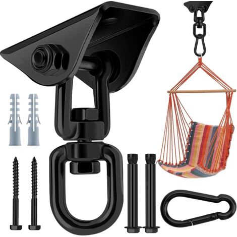 Perchas giratorias de 360°para columpios de alta resistencia,ganchos resistentes para colgar,ganchos giratorios para hamacas hechos de acero inoxidable 304,gancho para columpio con capacidad de 400kg