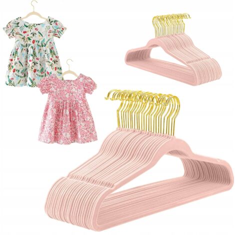 Perchas para ropa infantil, 20 unidades, doradas [D-WU4-ROZ-ZT-KIDS]