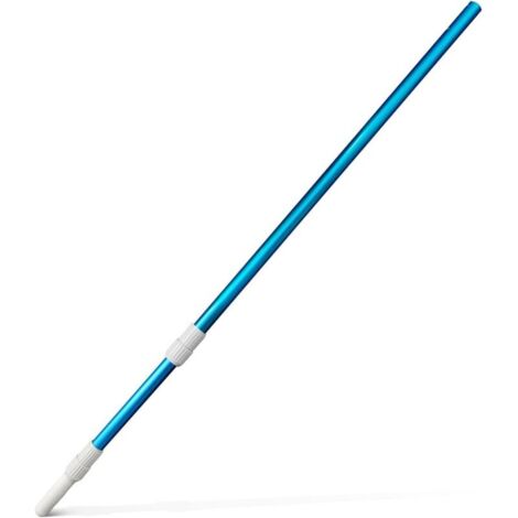 Perche de Piscine 300 cm en Aluminium pour Filets Skimmer Tige Télescopique Têtes d’Aspiration pour Tuyaux Râteaux Brosses  Longueur Réglable  1,3 mm Perche Épaisse  Finition Bleue