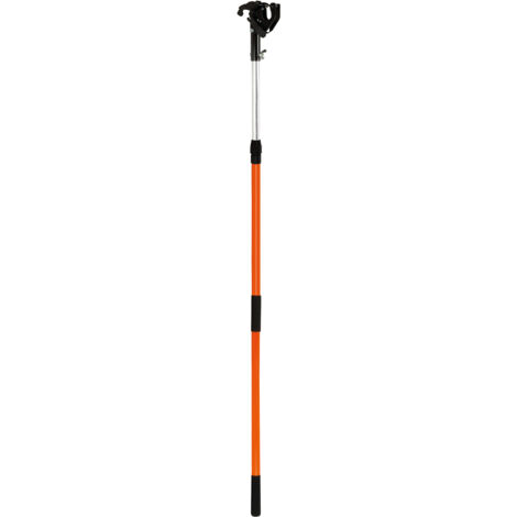 Mondelin – Perche télescopique bimatière 1,10m à 2,10m – Aluminium léger – 2 manchons soft – Réglage angle par piston