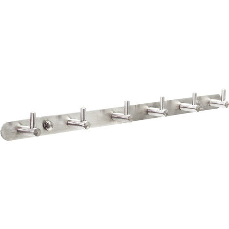 Perchero 6 ganchos Colgador toallas ropa Toallero Perchero Casa Accesorio Decoración acciaio inox