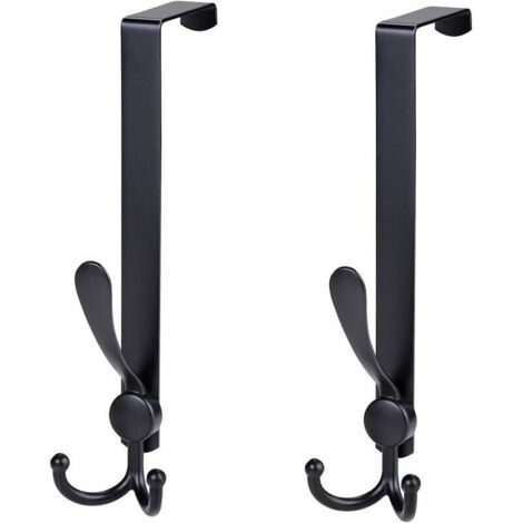 Perchero adhesivo para colgar en la puerta: 2 ganchos de acero inoxidable, no requiere taladrar, ideal para el dormitorio y el baño.