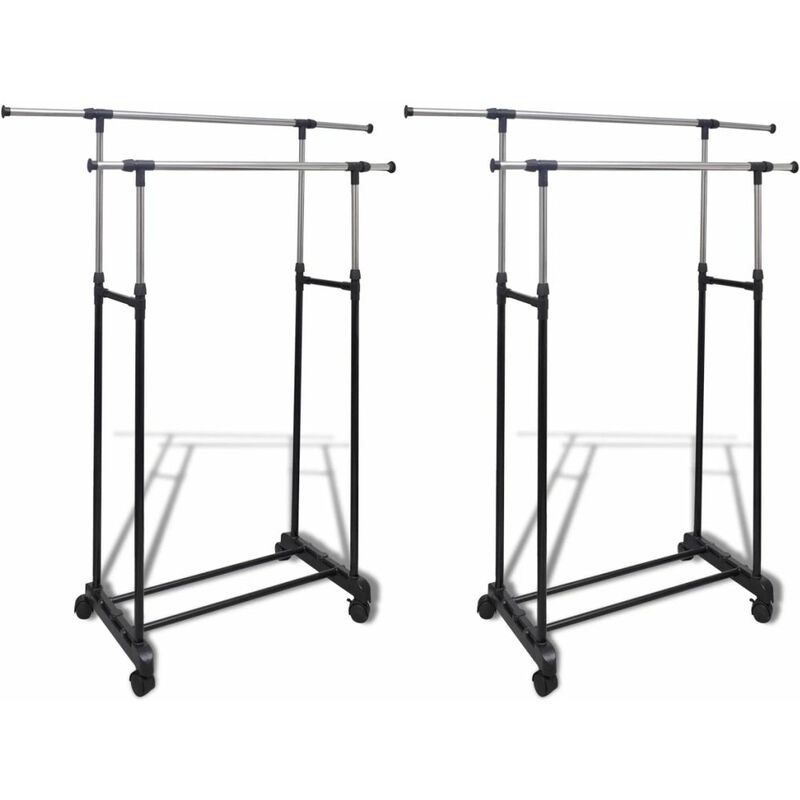

BHD - Perchero ajustable para ropa 2 barras 2 unidades