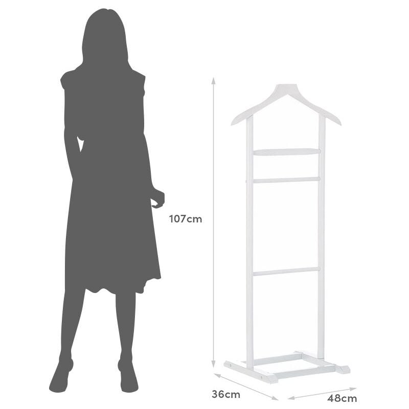 

Perchero blanco de madera de 107 cm