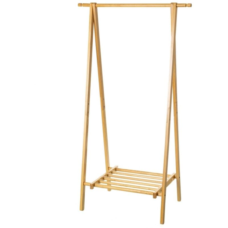 

Perchero burro plegable nórdico natural de madera pino de 148x48x84 cm