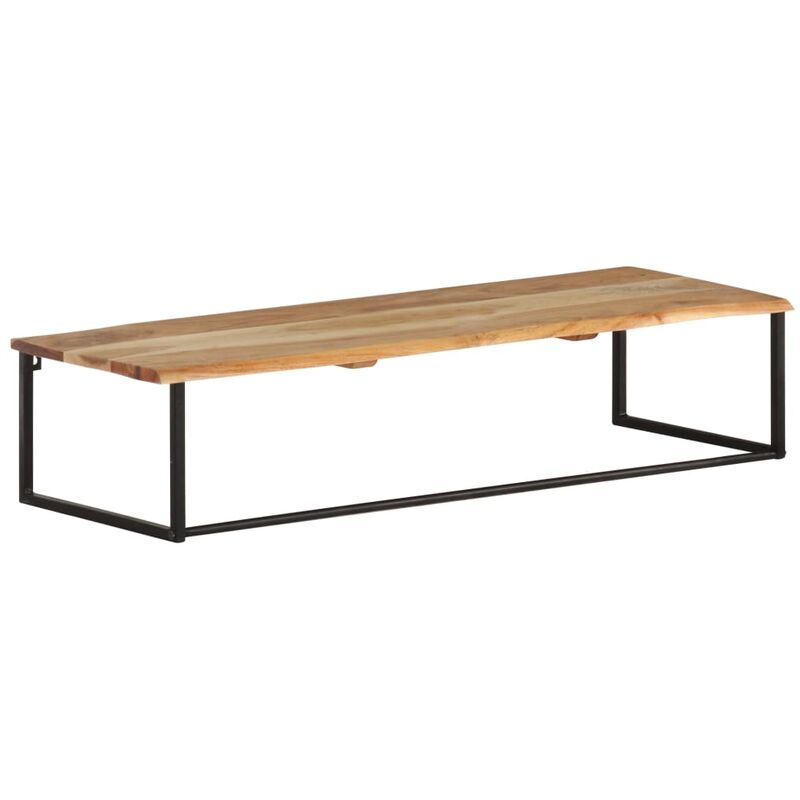 

vidaXL Perchero con borde natural madera maciza de acacia 100x35x22 cm - Marrón