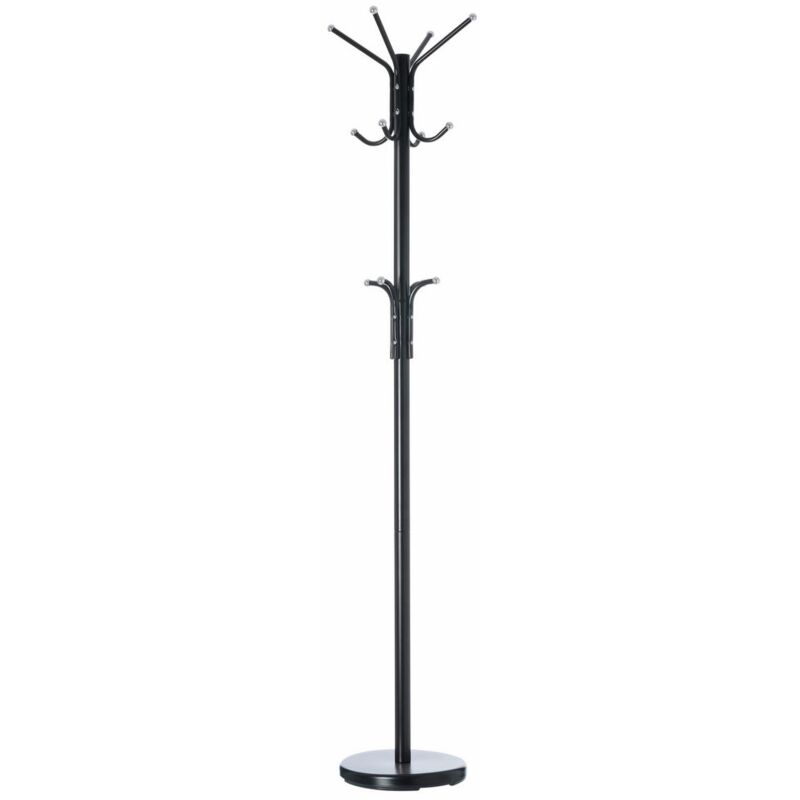 

Perchero de 12 brazos moderno negro de metal de 178 cm