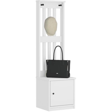 Perchero de entrada SANDNES madera pino  45x40x159,5 cm