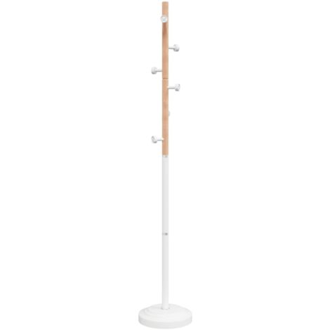 Perchero de hierro con recubrimiento en polvo blanco 177 cm vidaXL