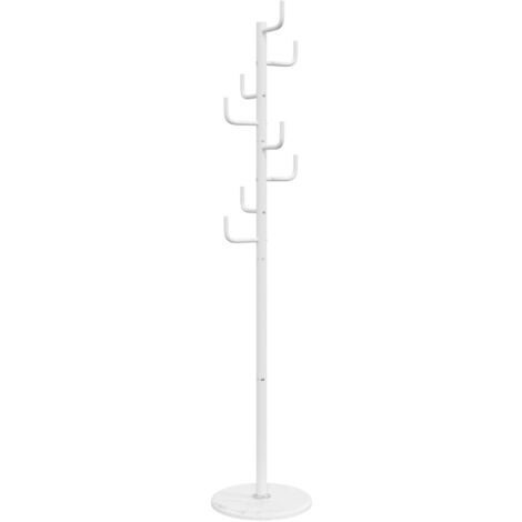 Perchero de hierro con recubrimiento en polvo blanco 183 cm vidaXL