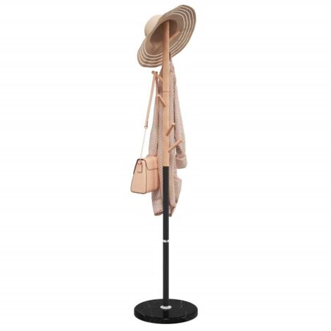 Perchero de hierro con recubrimiento en polvo negro 172 cm