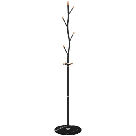 Perchero de hierro con recubrimiento en polvo negro 177 cm vidaXL