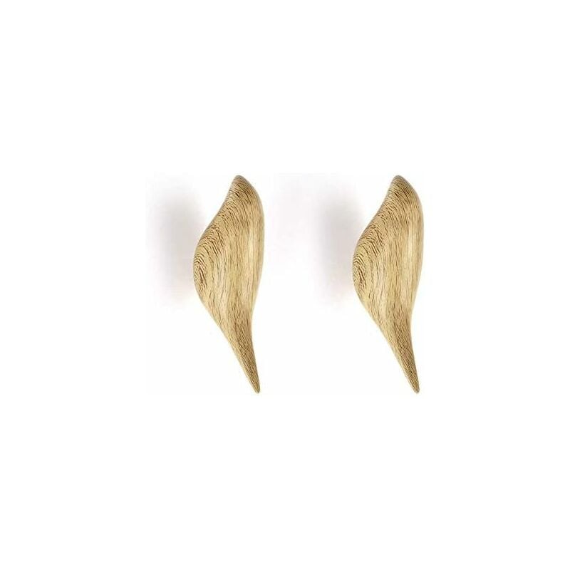 

Abcrital - Perchero de madera, gancho de pared para pájaros, 2 piezas, gancho de pared para colgar abrigos, gorro, bufandas, chaquetas, ropa y cascos