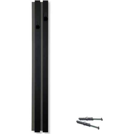 Perchero de madera Lamele de 98 cm, módulo de 12 cm, negro