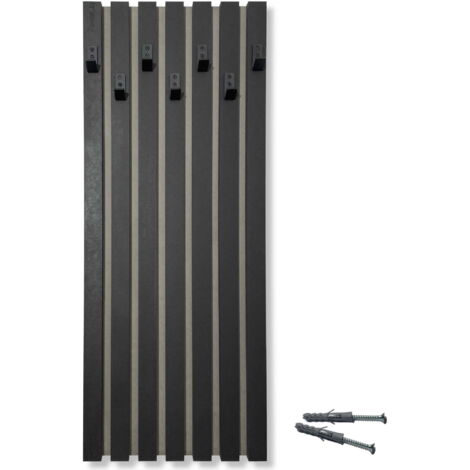 Perchero de madera Lamele de 98 cm, módulo de 40 cm, negro