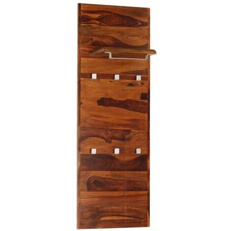 Perchero de madera maciza de acacia 118x40 cm vidaXL