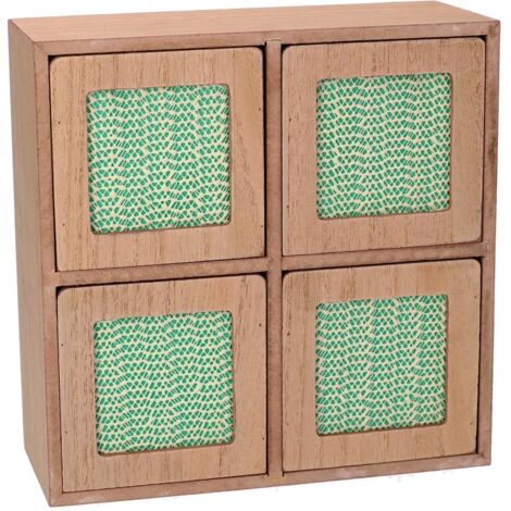 Perchero de madera marrón cuadrado cm20x8x20