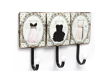 

REI - Perchero Pared Vintage | Estilo Decorativo | Fabricado en Hierro - Porcelana | Acabado en Ilustrado | Gran Capacidad de Carga | Medidas